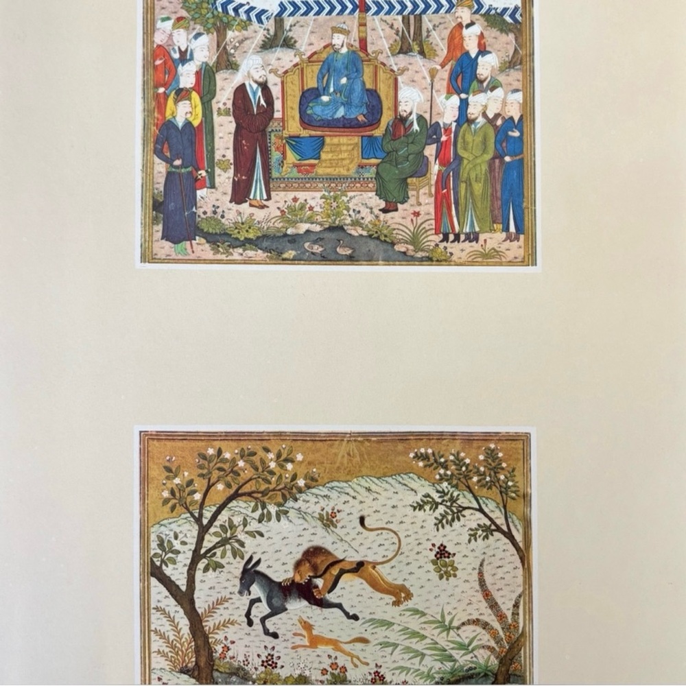 KALILA AND DIMNA Original 1950’s Vintage Fine Art Print Antique Persia Persian